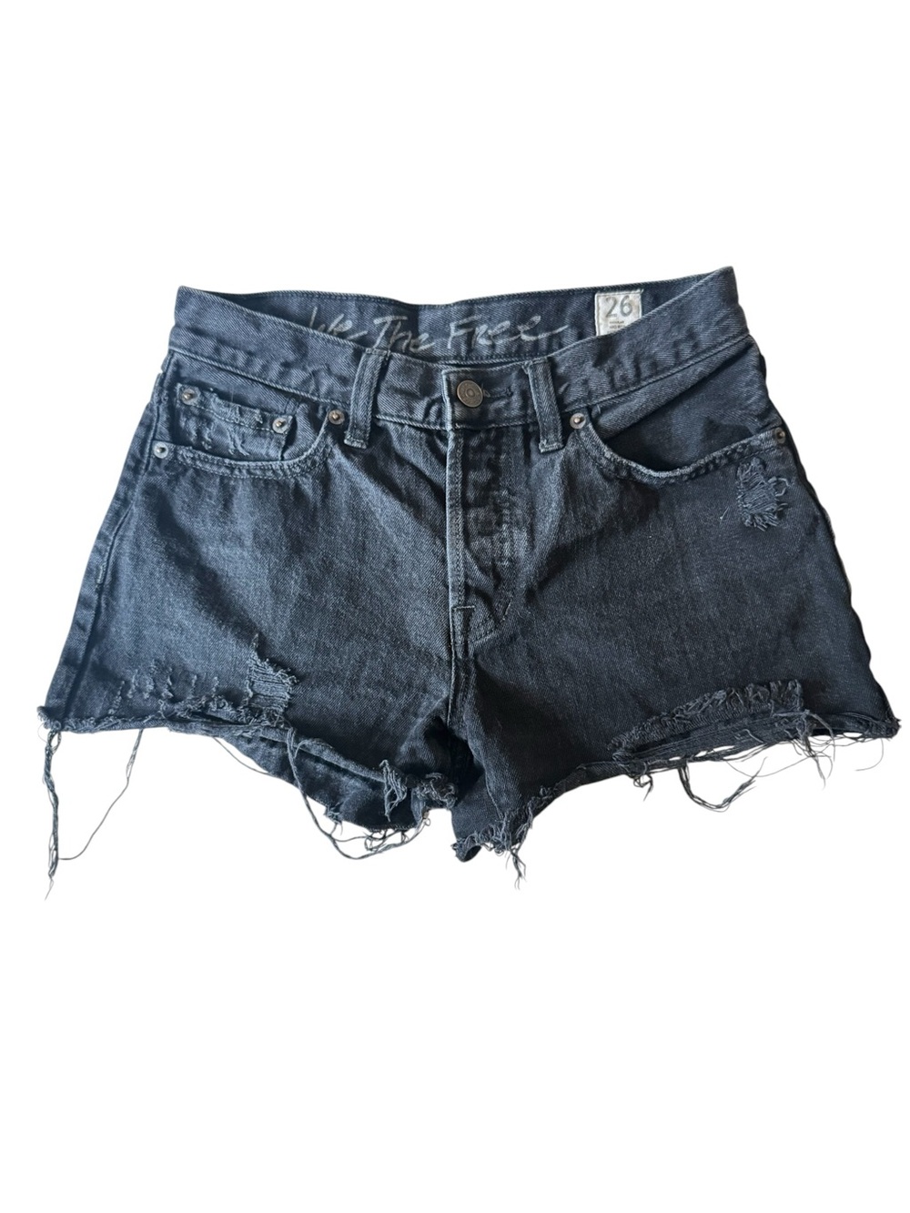 We The Free Distressed Denim Shorts Size 26